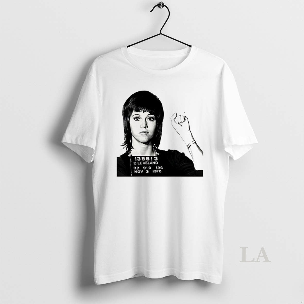 Original Jane Fonda Clevand 1970 Mugshot Shirt Hoodie Sweatshirt | PurePodTees.com