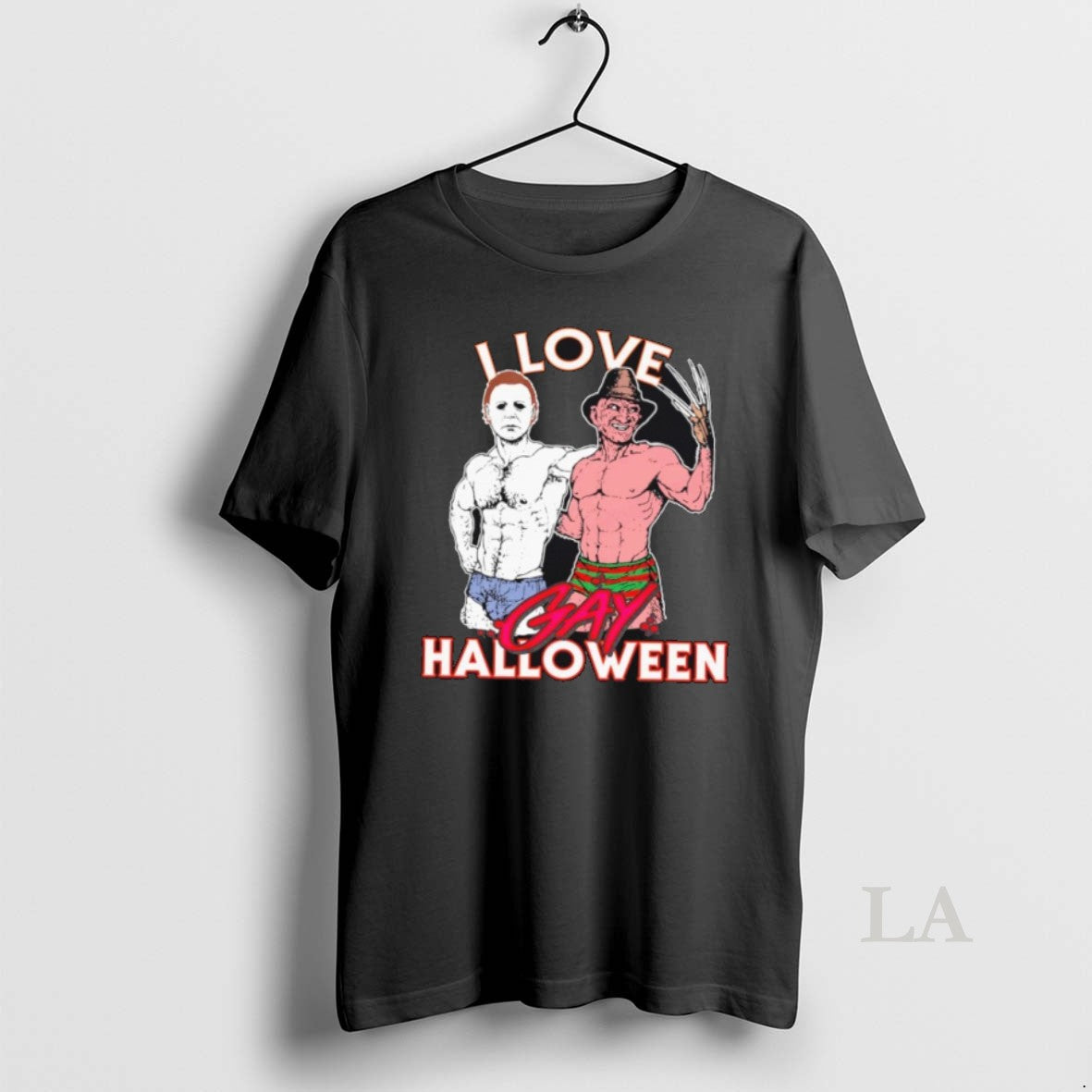 Original Jason Voorhees Vs Freddy Krueger I Love Gay Halloween Shirt Hoodie Sweatshirt | PurePodTees.com