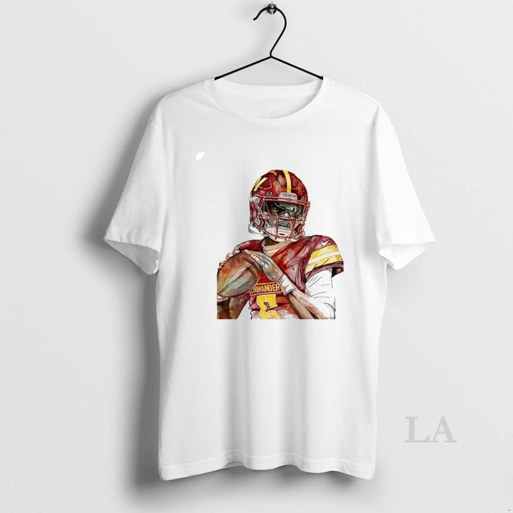 Original Jayden Daniels Washington Commanders Sketch Shirt Hoodie Sweatshirt | PurePodTees.com