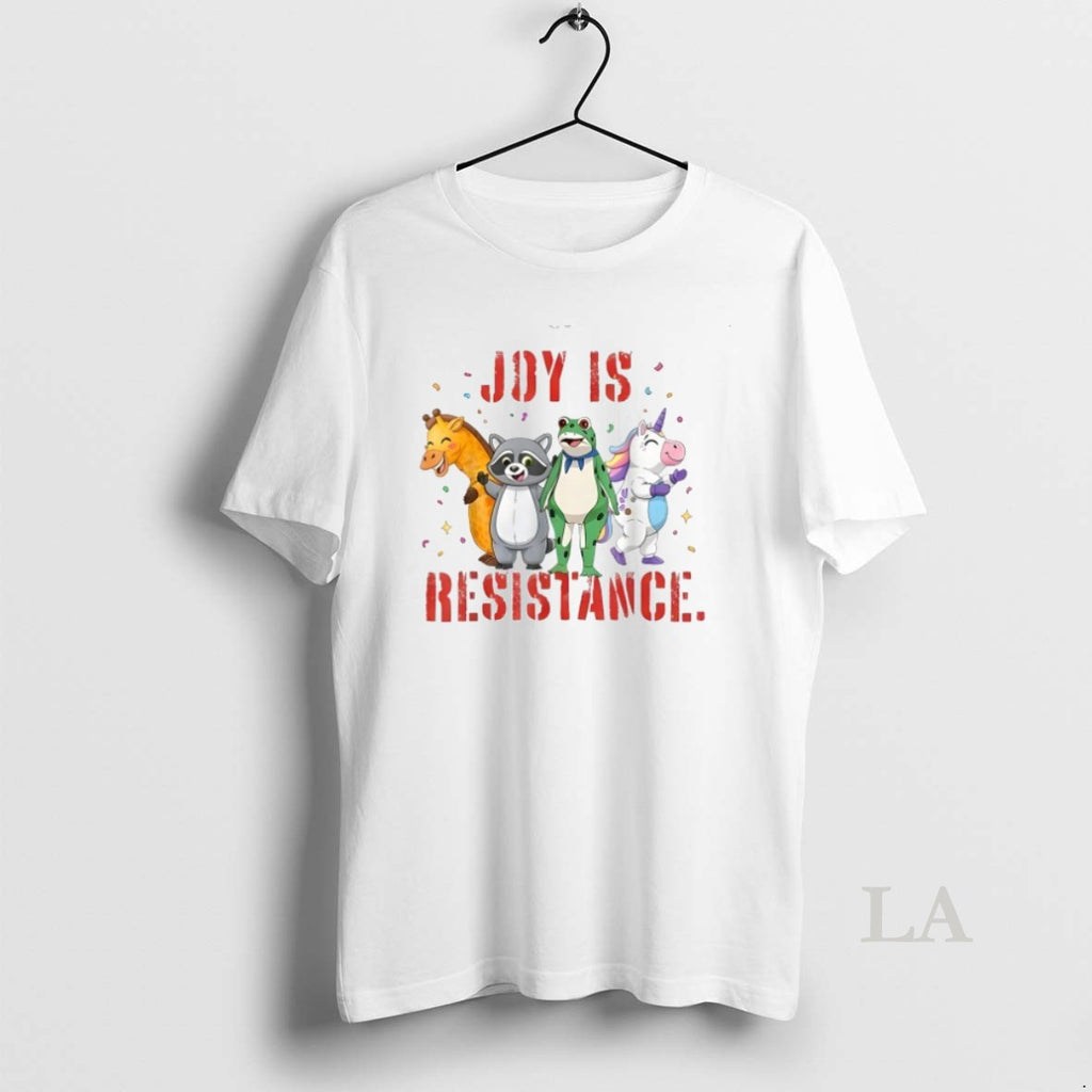 Original Joy Is Resistance Portland Frog Protest Raccoon Unicorn