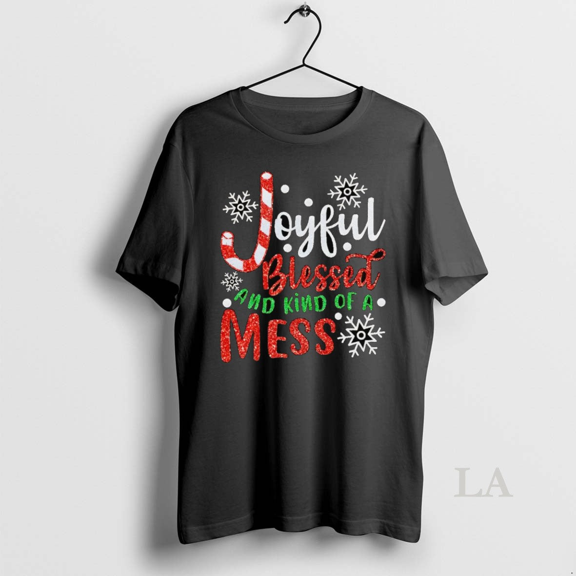 Original Joyful Blessed And Kind Of A Mess Christmas Shirt Hoodie Sweatshirt | PurePodTees.com