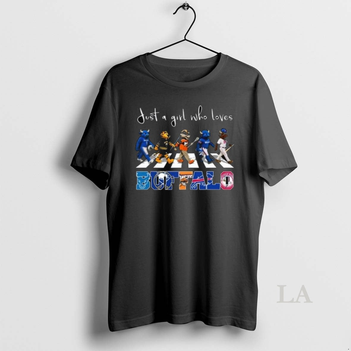 Original Just A Girl Who Loves Mascot Buffalo City Sports All Team 2025 Long Sleve Shirt Hoodie Sweatshirt | PurePodTees.com