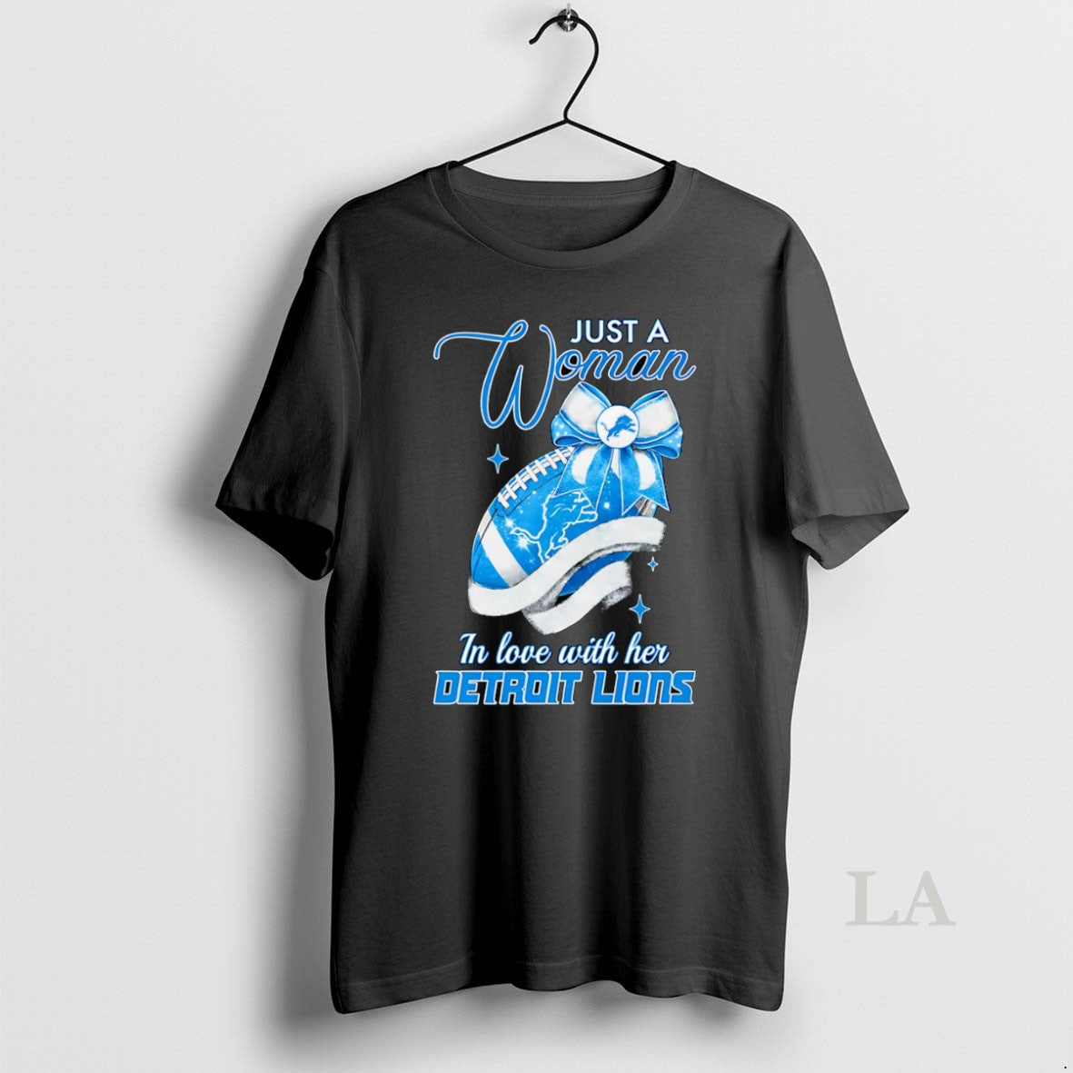 Original Just A Woman In Love With Her Detroit Lions Shirt Hoodie Sweatshirt | PurePodTees.com