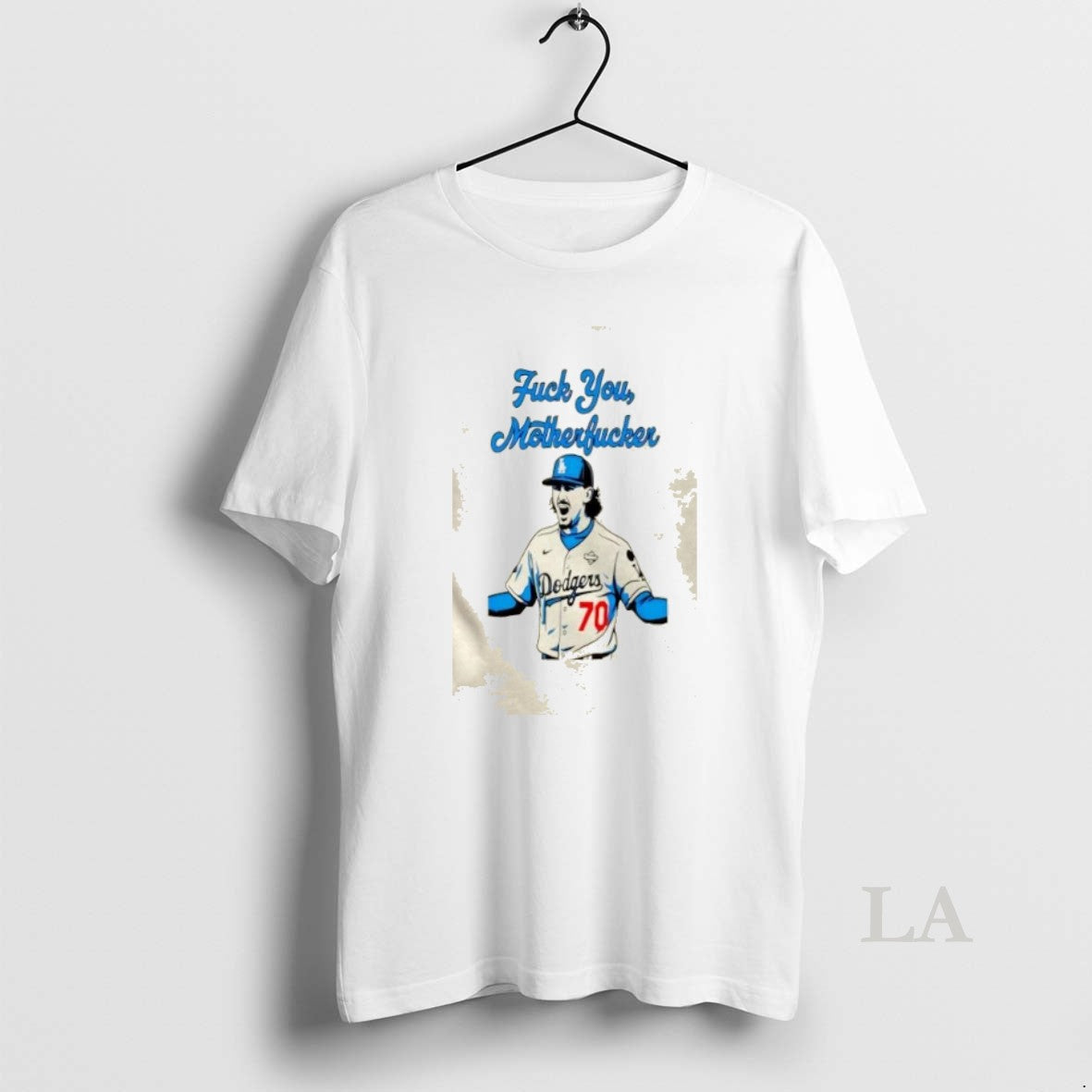 Original Justin Wrobleski Los Angeles Dodgers Fuck You Motherfucker Shirt Hoodie Sweatshirt | PurePodTees.com
