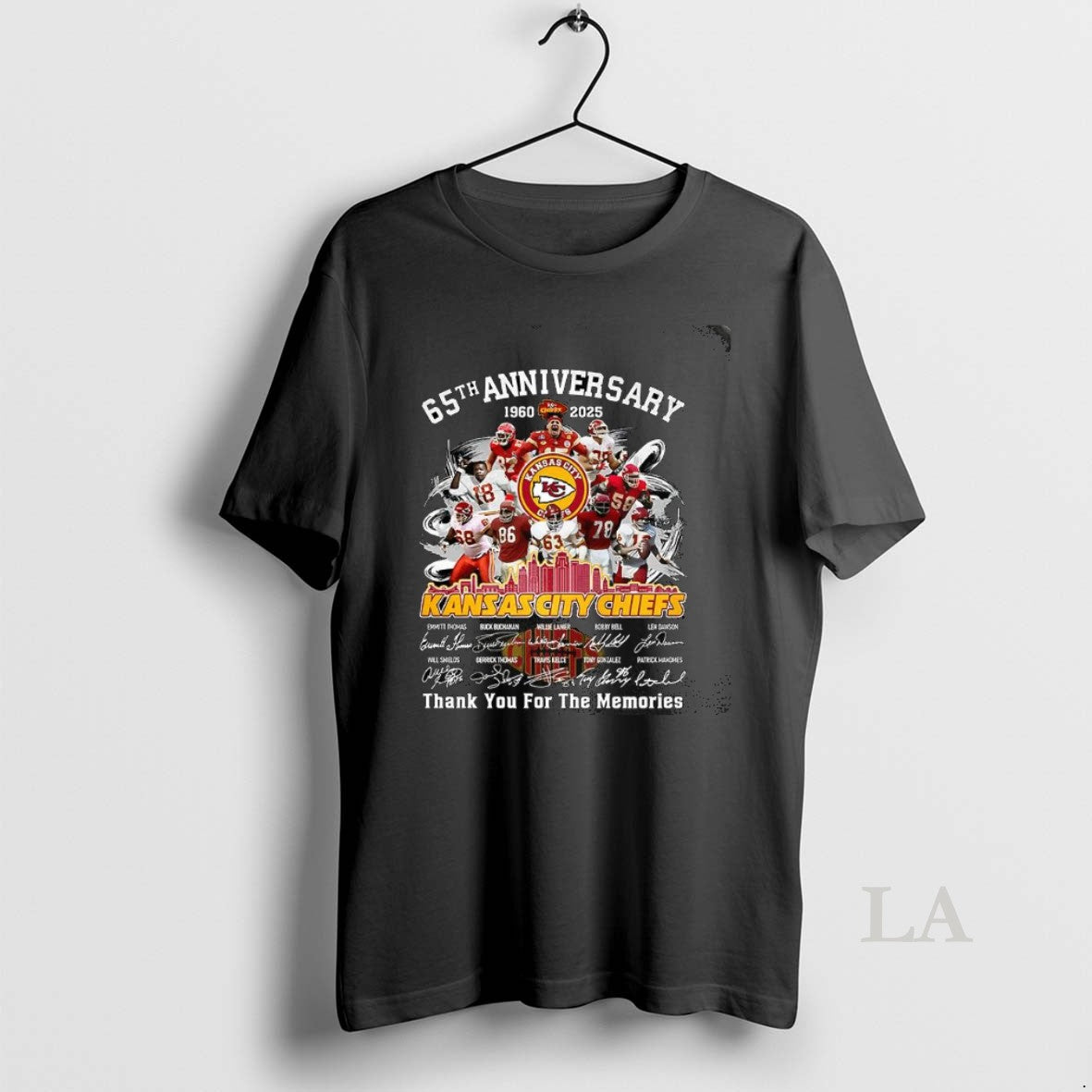 Original Kansas City Chiefs 65th Anniversary Thank You For The Memories Player Signature Shirt Hoodie Sweatshirt