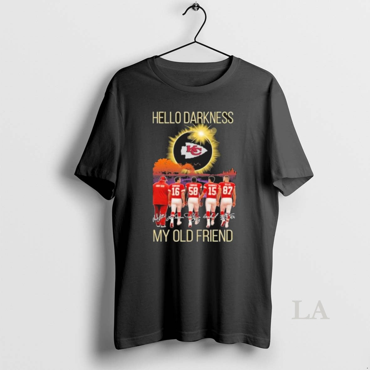 Original Kansas City Chiefs Hello Darkness My Old Friend Shirt Hoodie Sweatshirt | PurePodTees.com