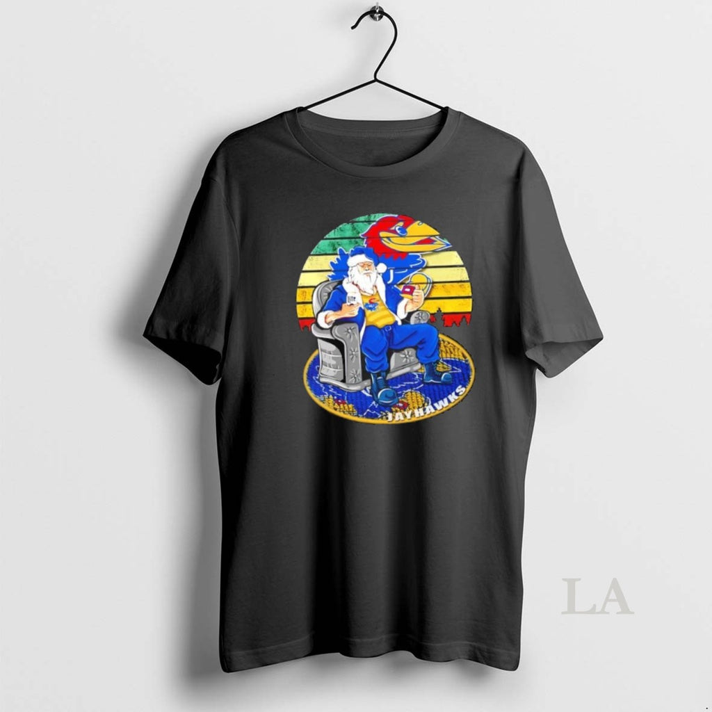 Original Kansas Jayhawks X Santa Claus Christmas Vintage Shirt Hoodie Sweatshirt | PurePodTees.com