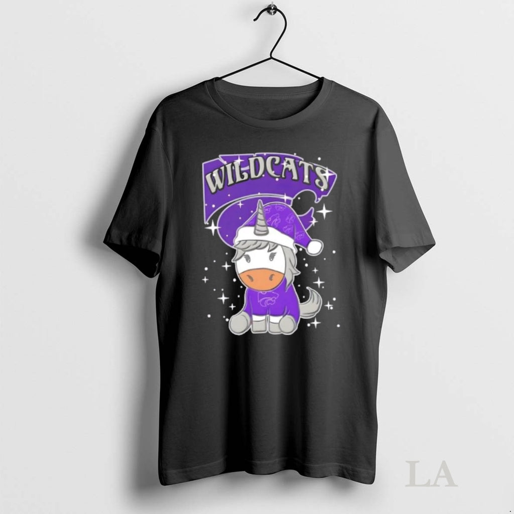 Original Kansas State Wildcats Football X Unicorn Merry Christmas Shirt Hoodie Sweatshirt | PurePodTees.com