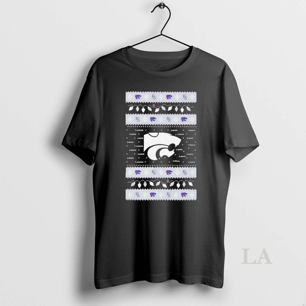 Original Kansas State Wildcats Ugly Christmas Light Shirt Hoodie Sweatshirt | PurePodTees.com