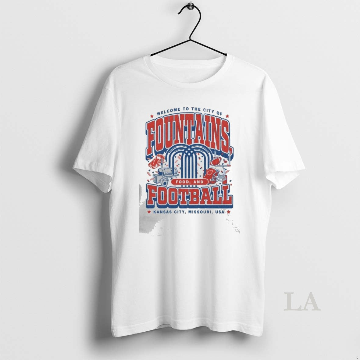Original Kc Welcome To The City Of Fountains Food And Football Shirt Hoodie Sweatshirt | PurePodTees.com
