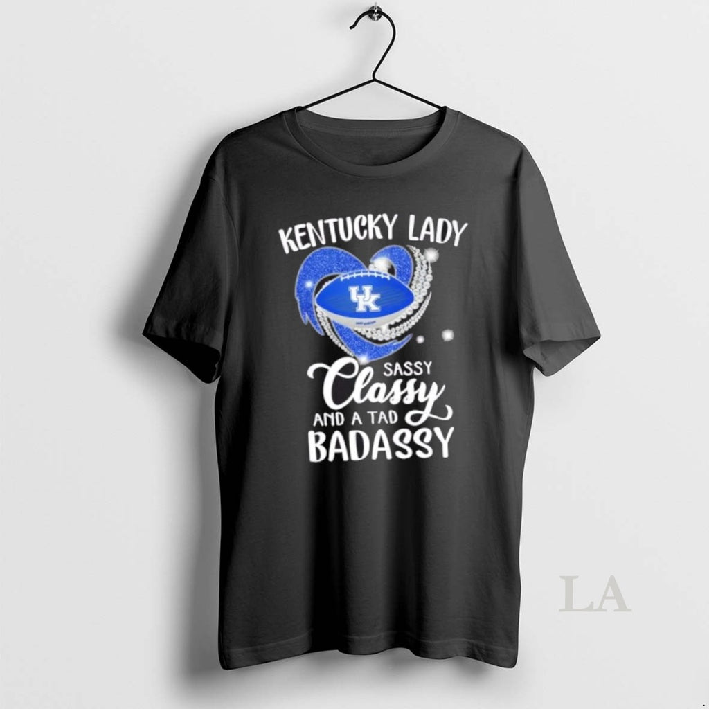 Original Kentucky Wildcats Lady Sassy Classy And A Tad Badassy Diamond Heart Shirt Hoodie Sweatshirt | PurePodTees.com