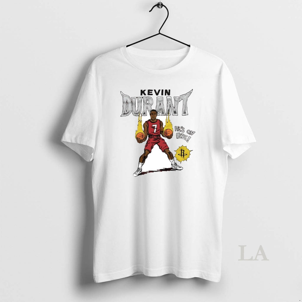 Original Kevin Durant Hes On Fire Houston Rockets Shirt Hoodie Sweatshirt | PurePodTees.com