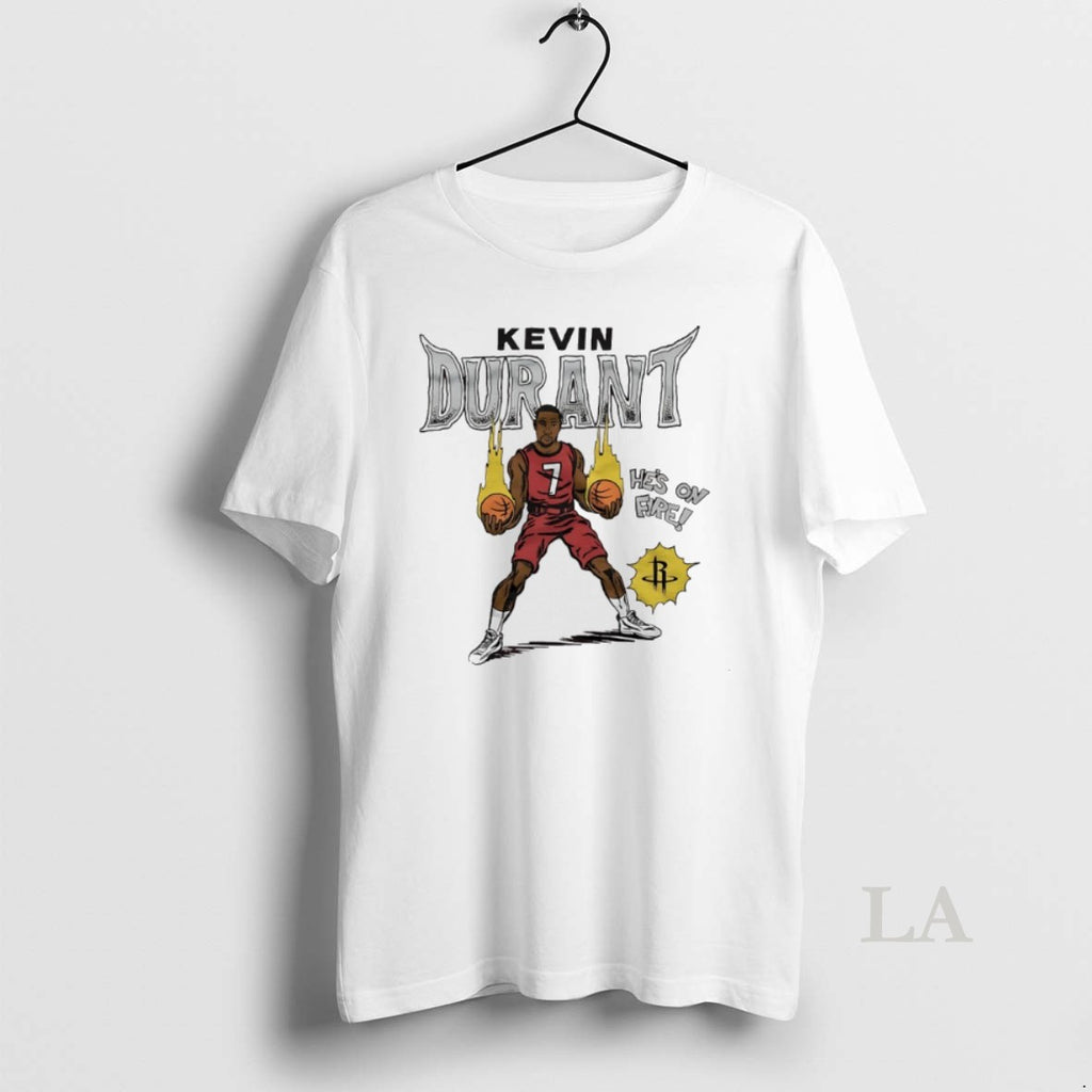 Original Kevin Durant Hes On Fire Houston Rockets Comic Shirt Hoodie Sweatshirt | PurePodTees.com