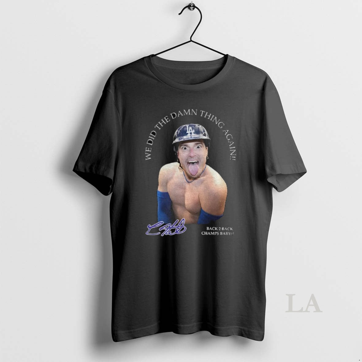 Original Kike Hernandez Funny Meme We Did The Damn Thing Again Back 2 Back Champs Shirt Hoodie Sweatshirt | PurePodTees.com