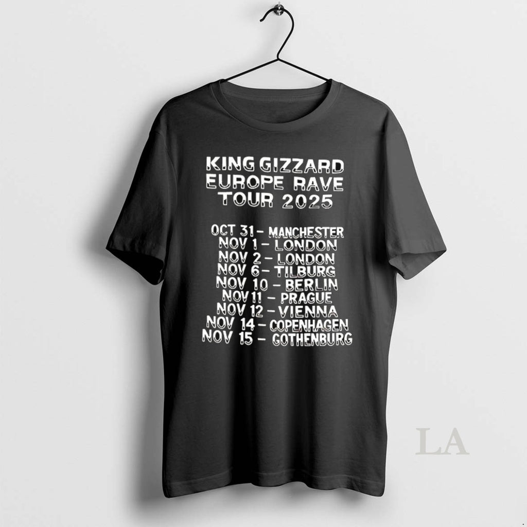Original King Gizzard Europe Rave Tour 2025 Ceramic Ceramic And Classic Dad Cap Shirt Hoodie Sweatshirt | PurePodTees.com