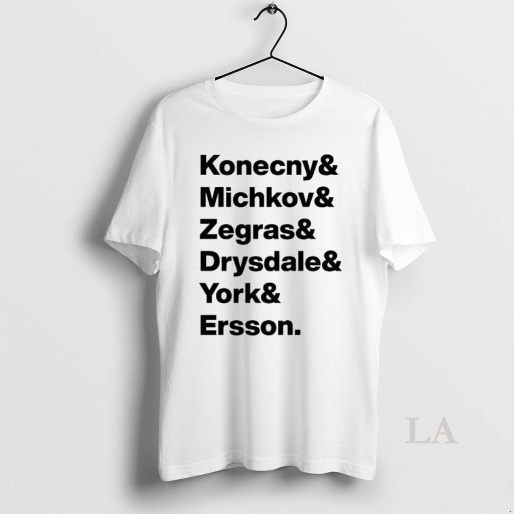 Original Konecny Michkov Zegras Drysdale York Ersson Shirt Hoodie Sweatshirt | PurePodTees.com