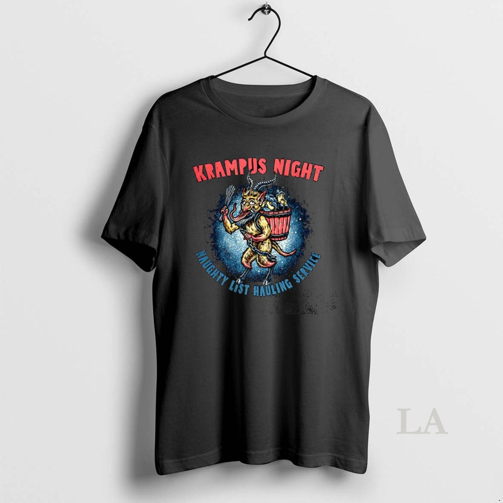Original Krampus Night Naughty List Hauling Service Horror Christmas Shirt Hoodie Sweatshirt | PurePodTees.com