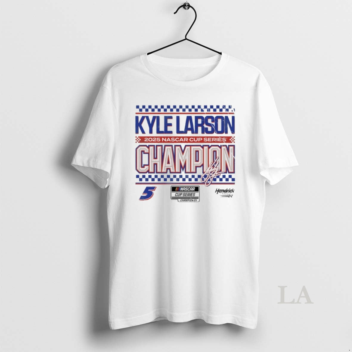 Original Kyle Larson 2025 Nascar Cup Series Champion Signature Shirt Hoodie Sweatshirt | PurePodTees.com