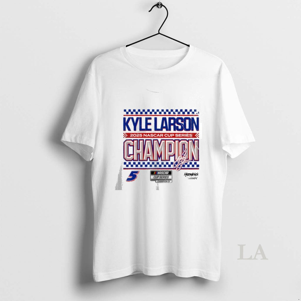 Original Kyle Larson Hendrick 2025 Nascar Cup Series Champion Hendrick Motorsports Checkered Shirt Hoodie Sweatshirt
