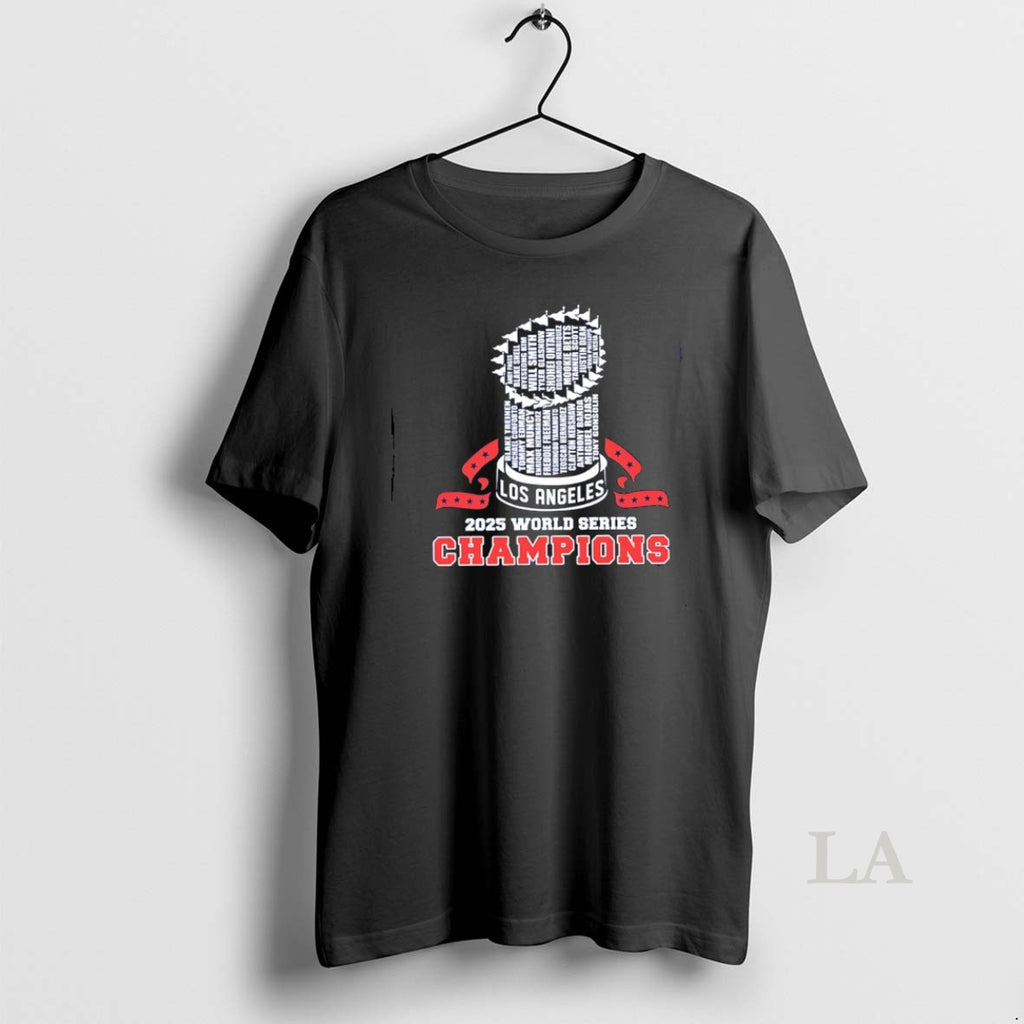 Original La Baseball Champions Player Name Trophy Shirt Hoodie Sweatshirt | PurePodTees.com