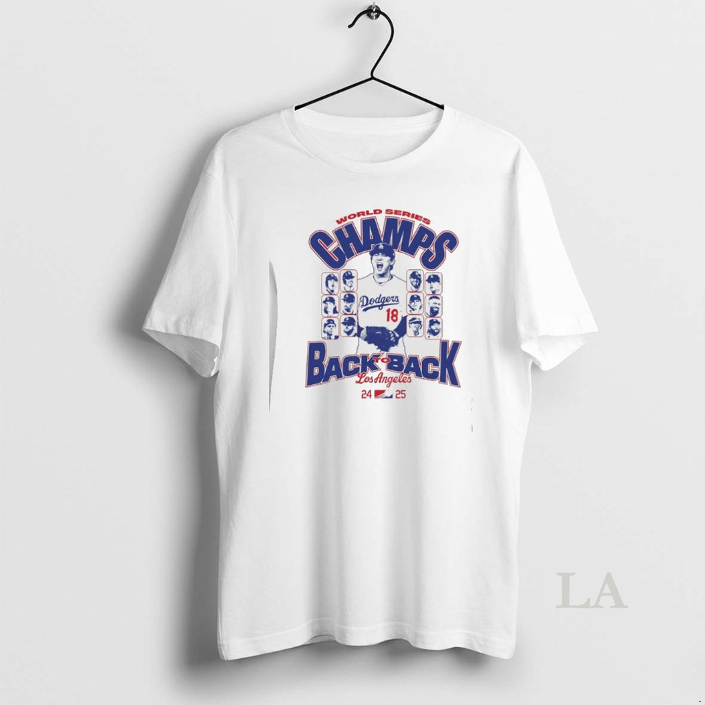 Original La Dodgers Back To Back 24 25 World Series Champs Shirt Hoodie Sweatshirt | PurePodTees.com