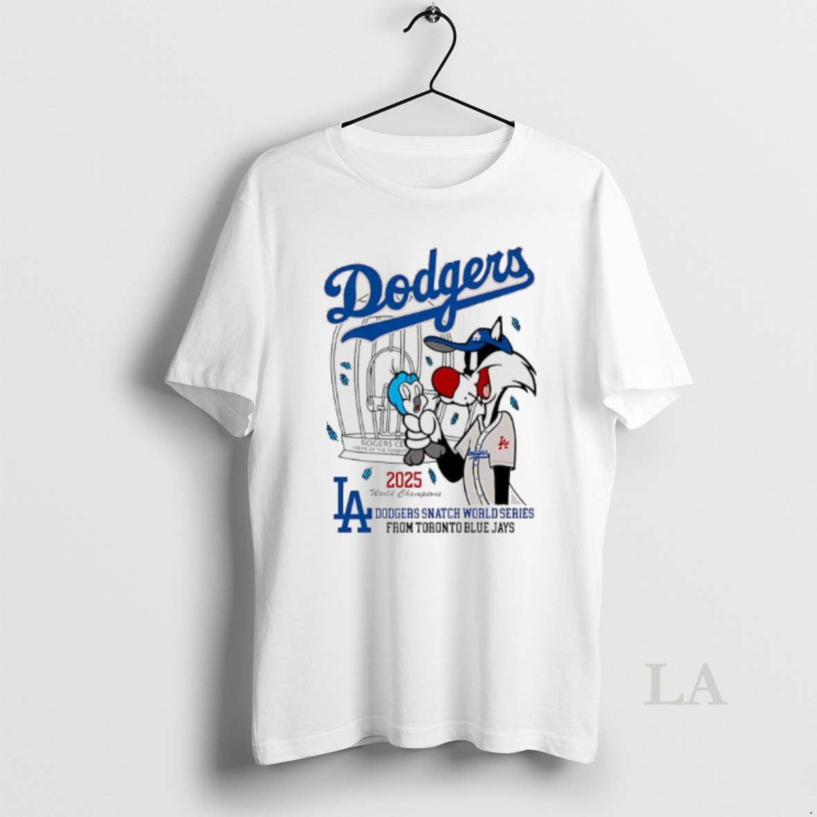 Original La Dodgers Snatch World Series From Toronto Blue Jays Mascot 2025 Shirt Hoodie Sweatshirt | PurePodTees.com