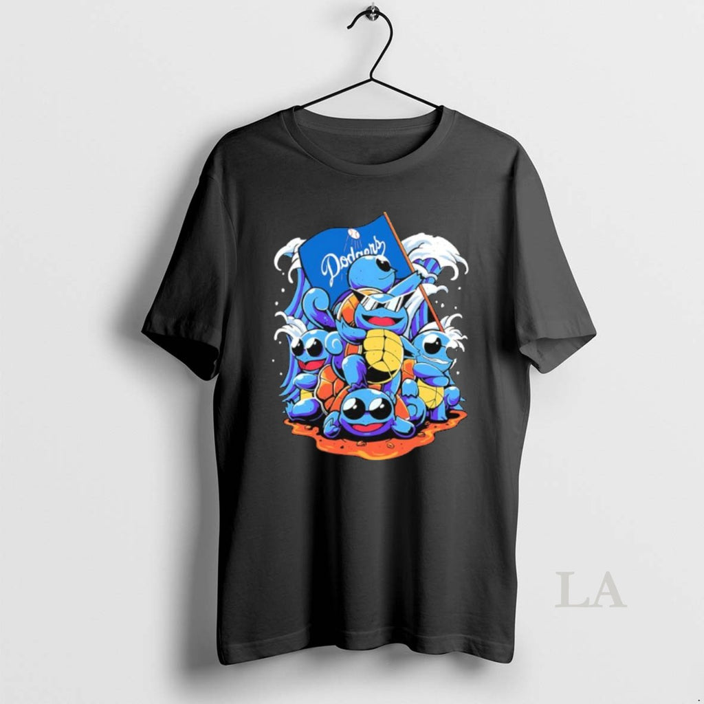 Original La Dodgers X Squirtle Squad Characters Wins Shirt Hoodie Sweatshirt | PurePodTees.com