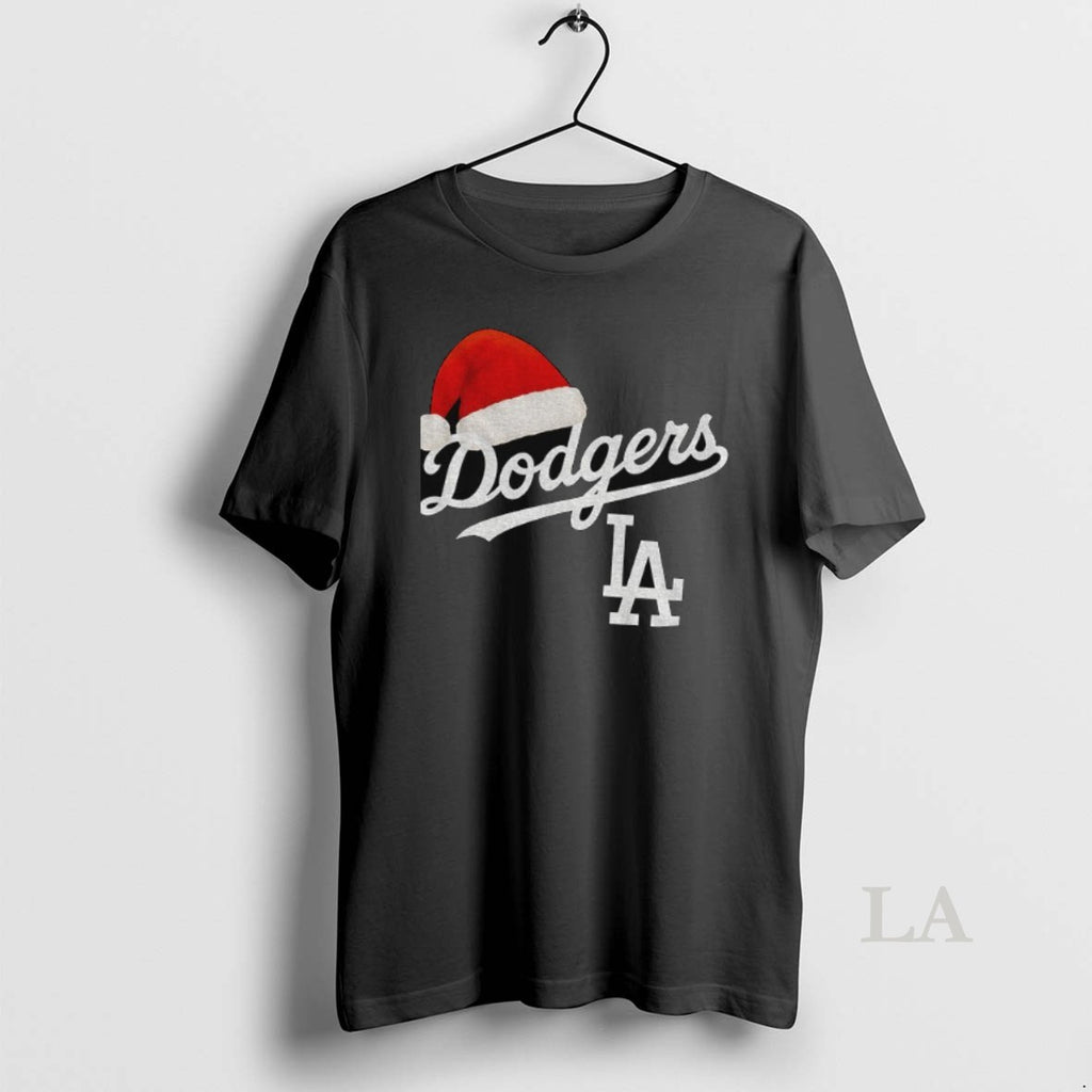 Original La Santa Hat Dodgers Christmas Shirt Hoodie Sweatshirt | PurePodTees.com
