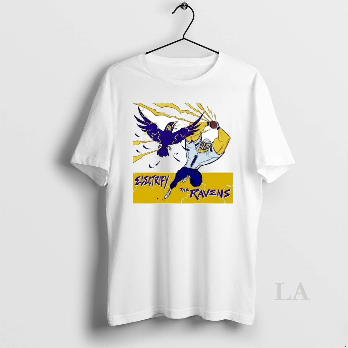 Original La Chargers Quentin Johnston Electrify The Ravens Shirt Hoodie Sweatshirt | PurePodTees.com