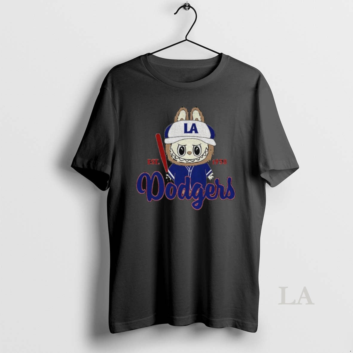 Original Labubu Los Angeles Dodgers Est 1958 Mlb Baseball World Series Game Day Shirt Hoodie Sweatshirt | PurePodTees.com