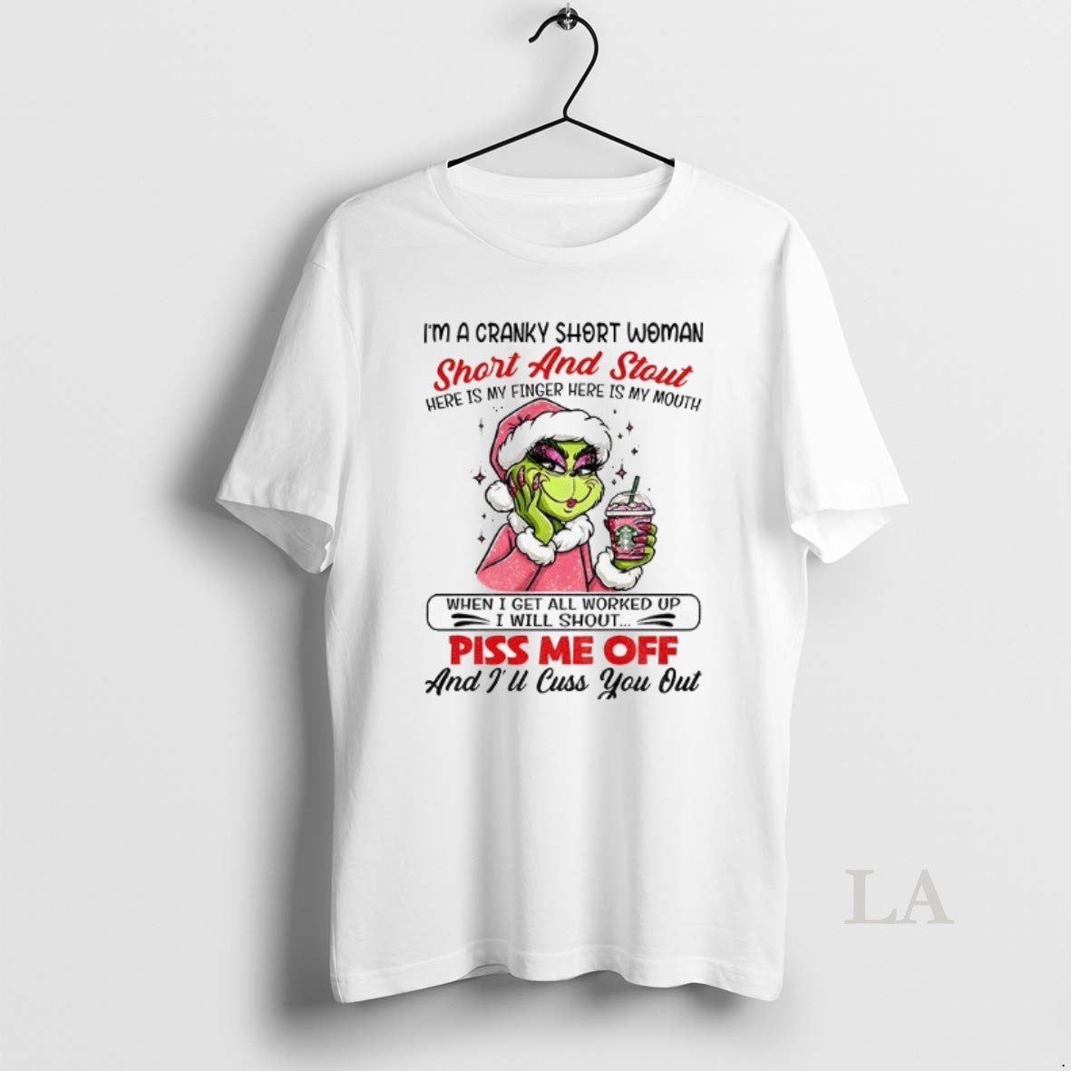 Original Lady Grinch Im A Cranky Short Woman Short And Stout Here Is My Finger Shirt Hoodie Sweatshirt | PurePodTees.com