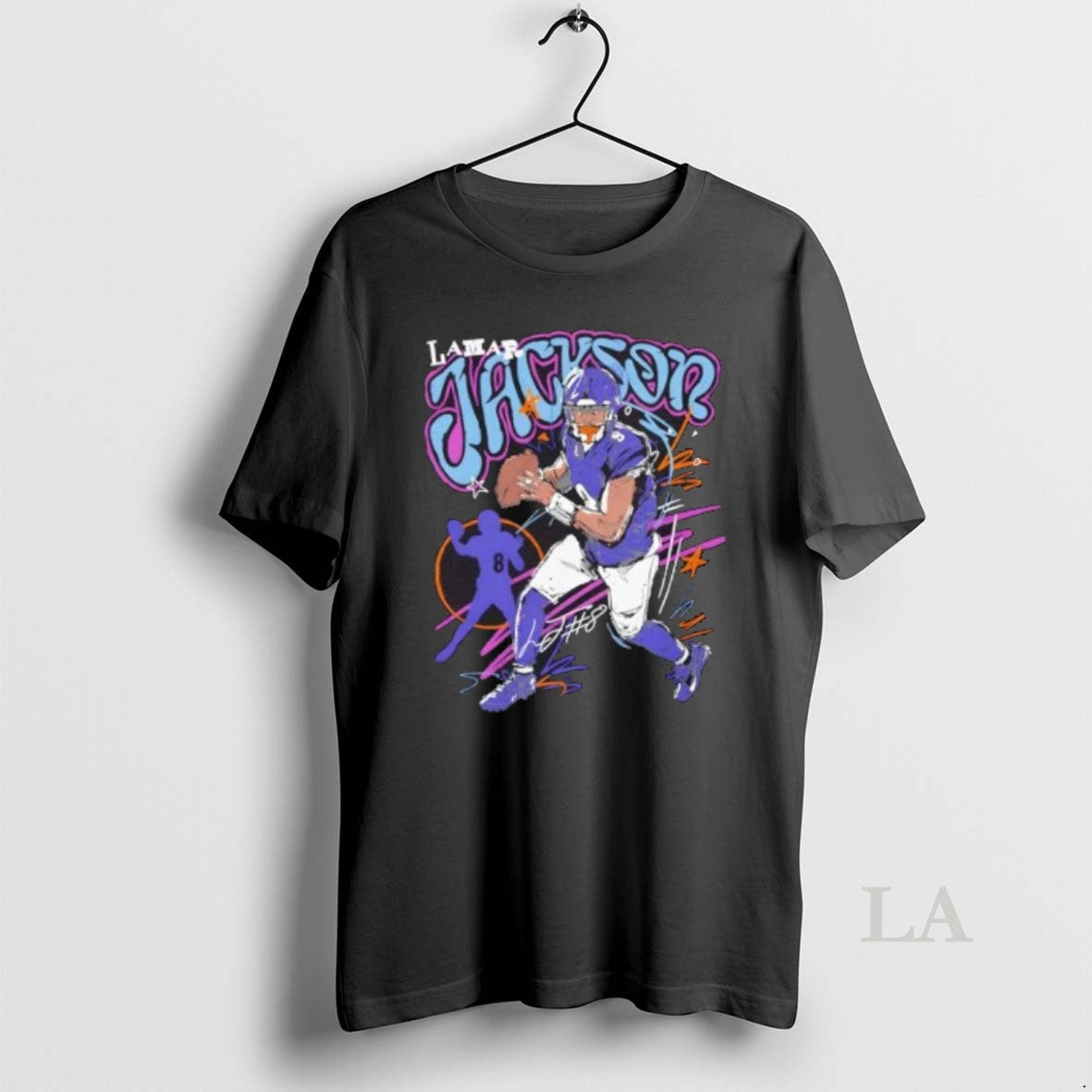 Original Lamar Jackson Baltimore Ravens Scribble Football Signature Shirt Hoodie Sweatshirt | PurePodTees.com