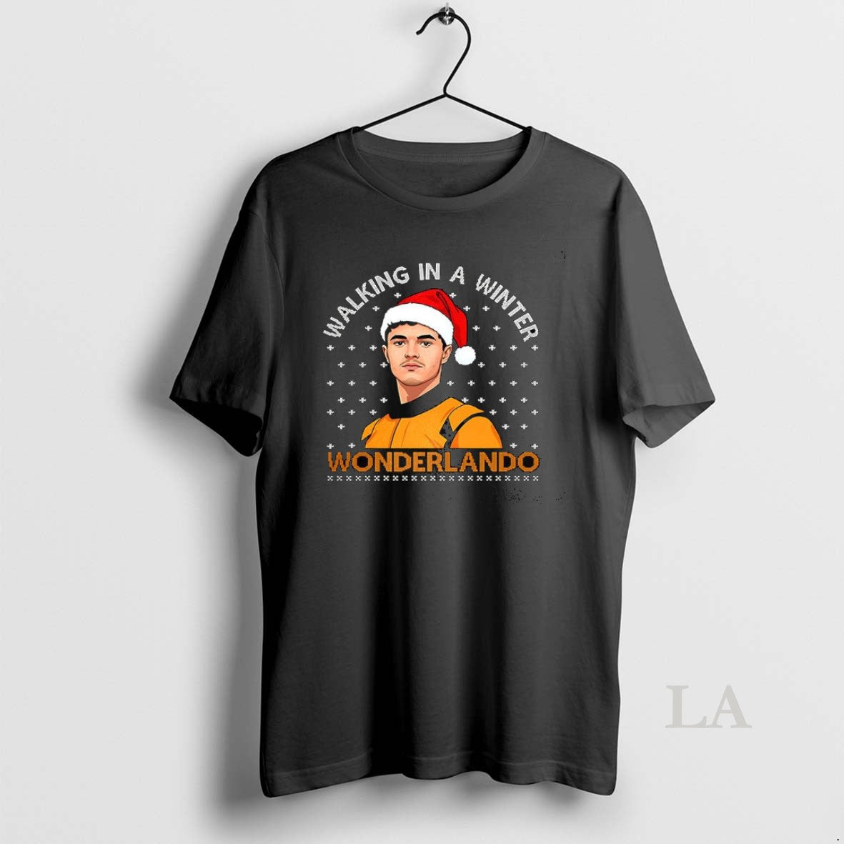Original Lando Norris Mclaren F1 Walking In A Winter Wonderlando Christmas Shirt Hoodie Sweatshirt | PurePodTees.com