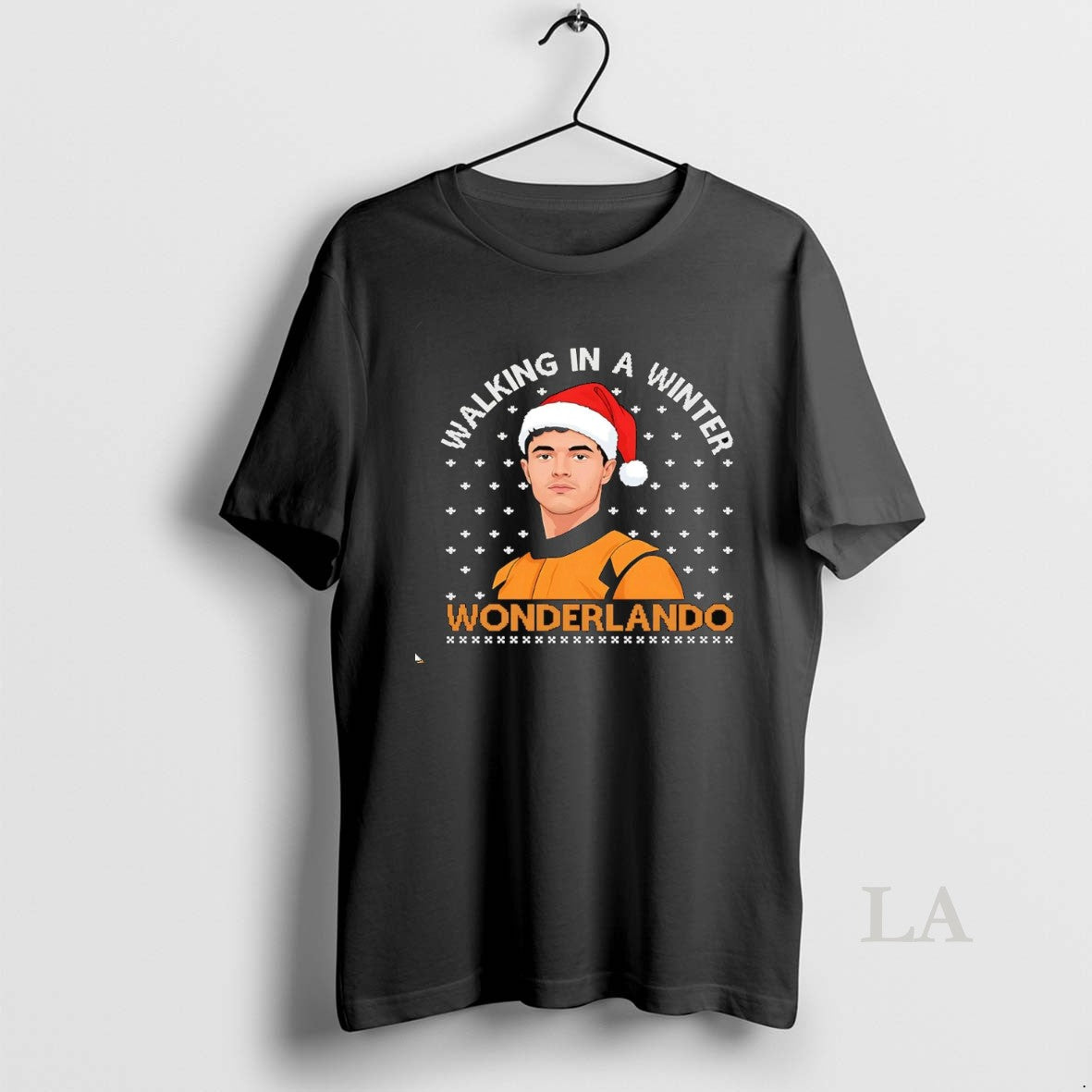 Original Lando Norris Walking In A Winter Wonderlando Christmas Shirt Hoodie Sweatshirt | PurePodTees.com