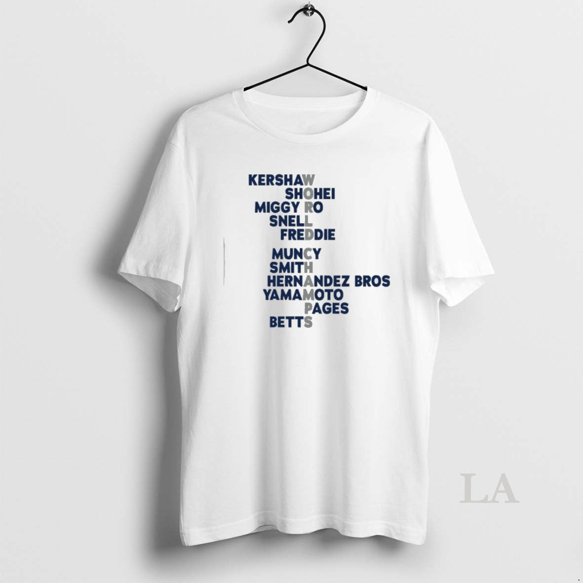 Original Los Angeles Baseball 2025 World Champs Acrostic Players Names Shirt Hoodie Sweatshirt | PurePodTees.com