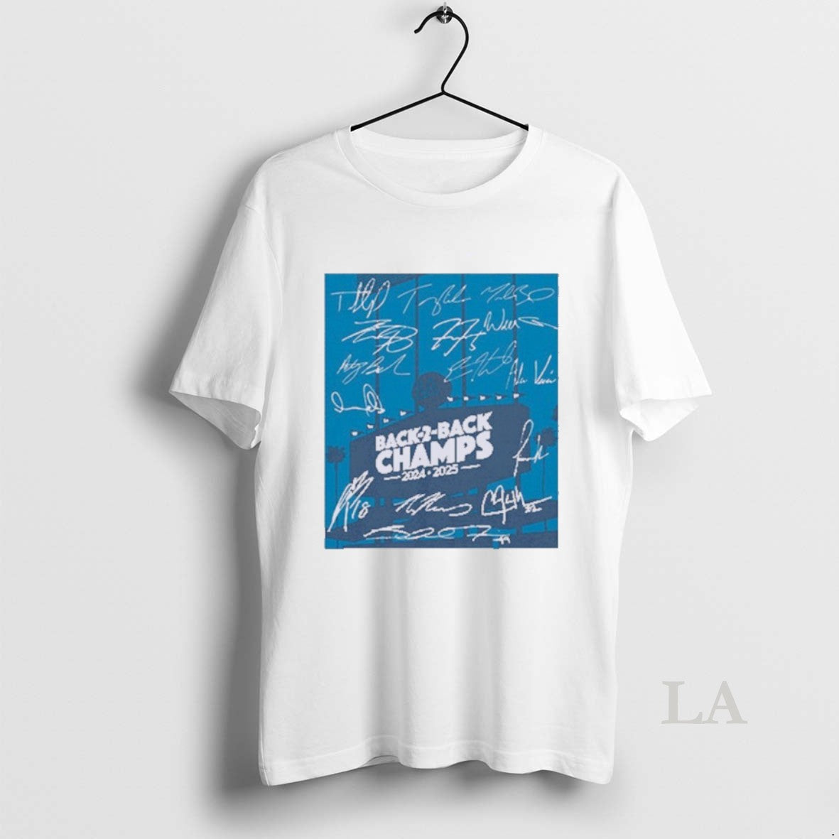 Original Los Angeles Baseball Back To Back Champs Signature Roster Shirt Hoodie Sweatshirt | PurePodTees.com