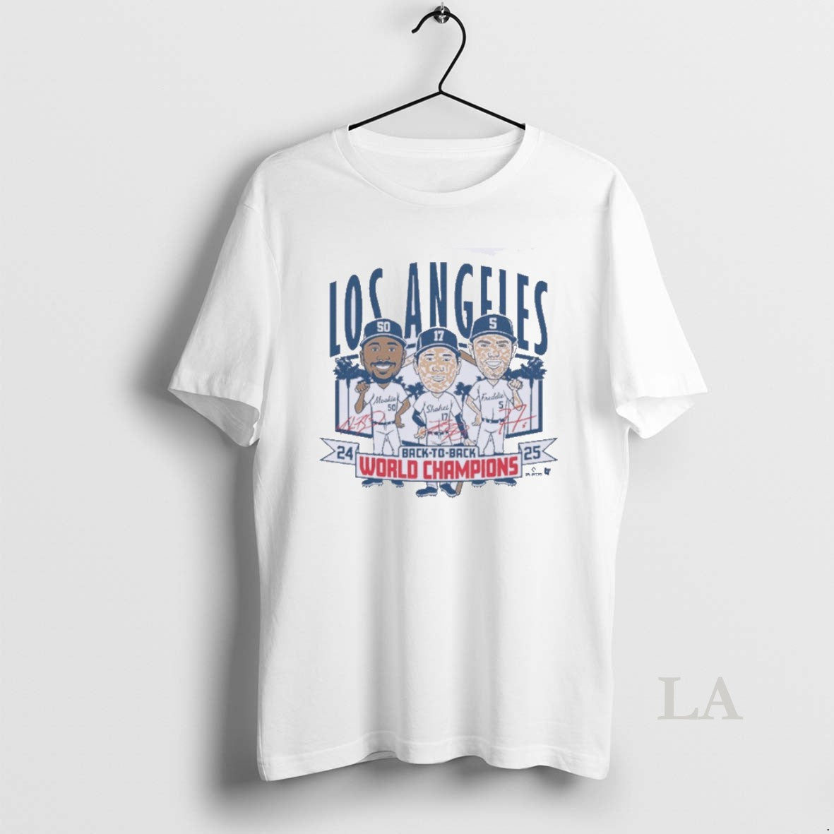 Original Los Angeles Baseball Back To Back World Champs Caricatures Shirt Hoodie Sweatshirt | PurePodTees.com