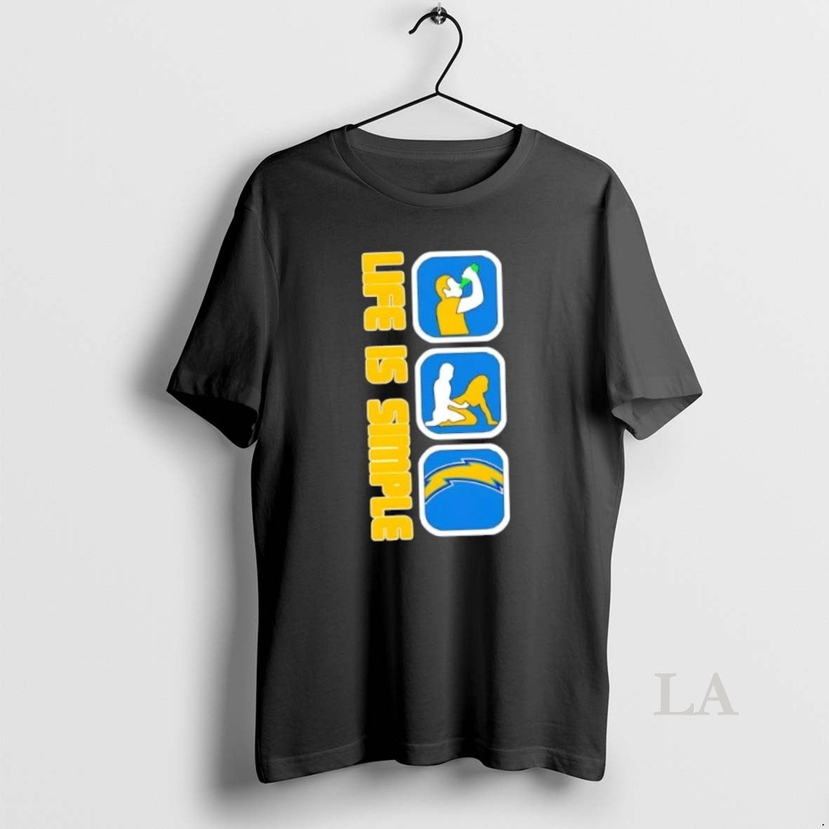 Original Los Angeles Chargers Football Life Is Simple Shirt Hoodie Sweatshirt | PurePodTees.com