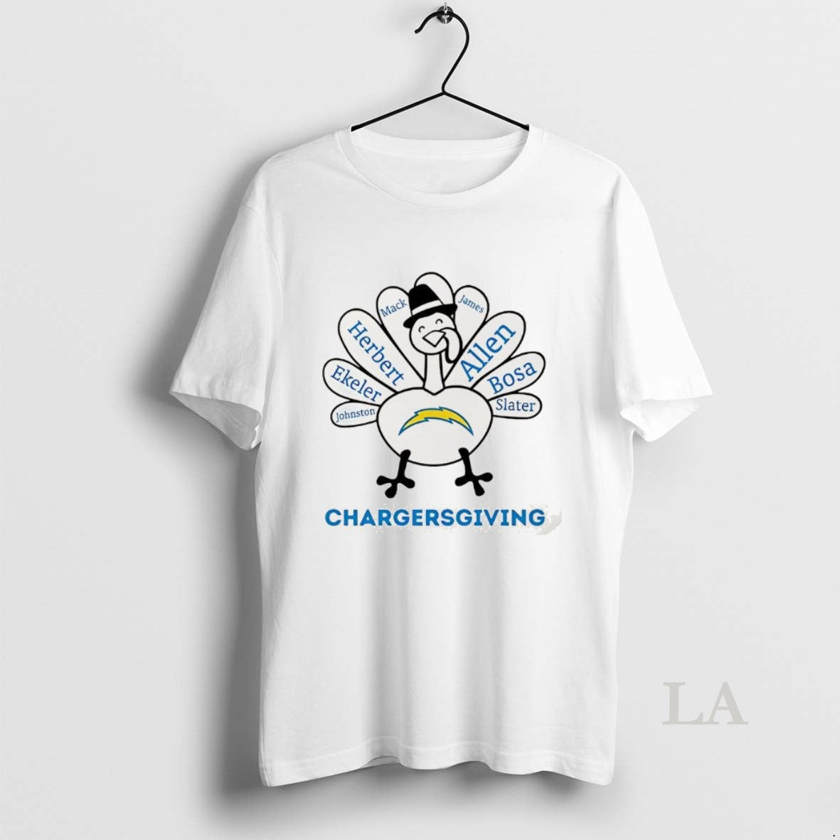 Original Los Angeles Chargers Turkey Chargersgiving Thanksgiving With Heroes Shirt Hoodie Sweatshirt | PurePodTees.com