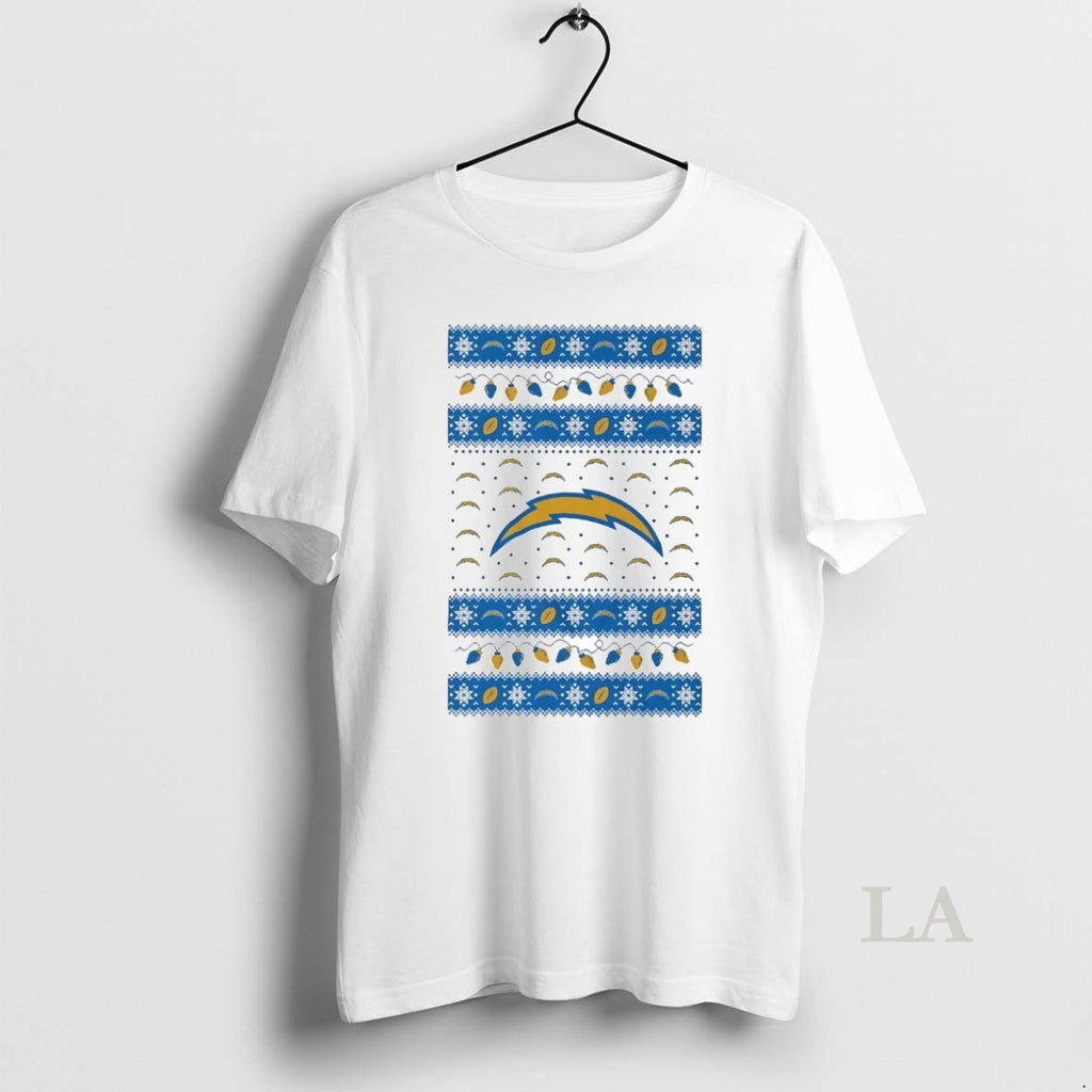 Original Los Angeles Chargers Ugly Christmas Light Shirt Hoodie Sweatshirt | PurePodTees.com