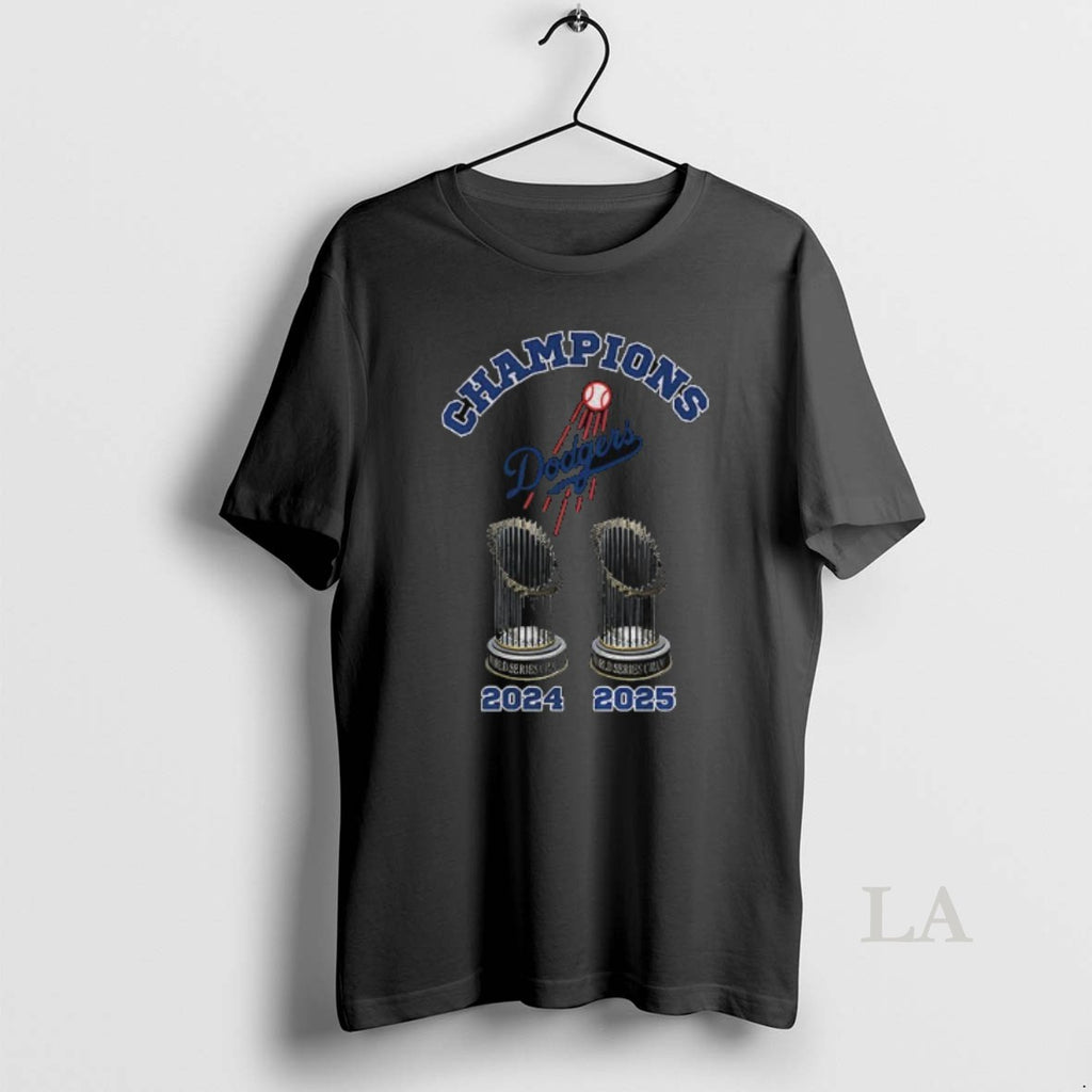 Original Los Angeles Dodgers 2024 2025 World Series Champions Trophies Shirt Hoodie Sweatshirt | PurePodTees.com