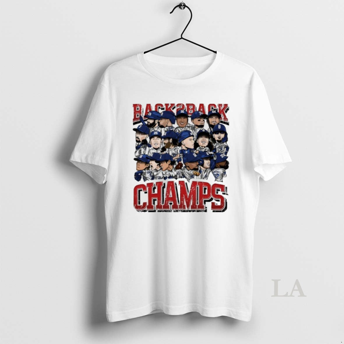 Original Los Angeles Dodgers 2025 Back 2 Back Champs Players Cartoon Shirt Hoodie Sweatshirt | PurePodTees.com