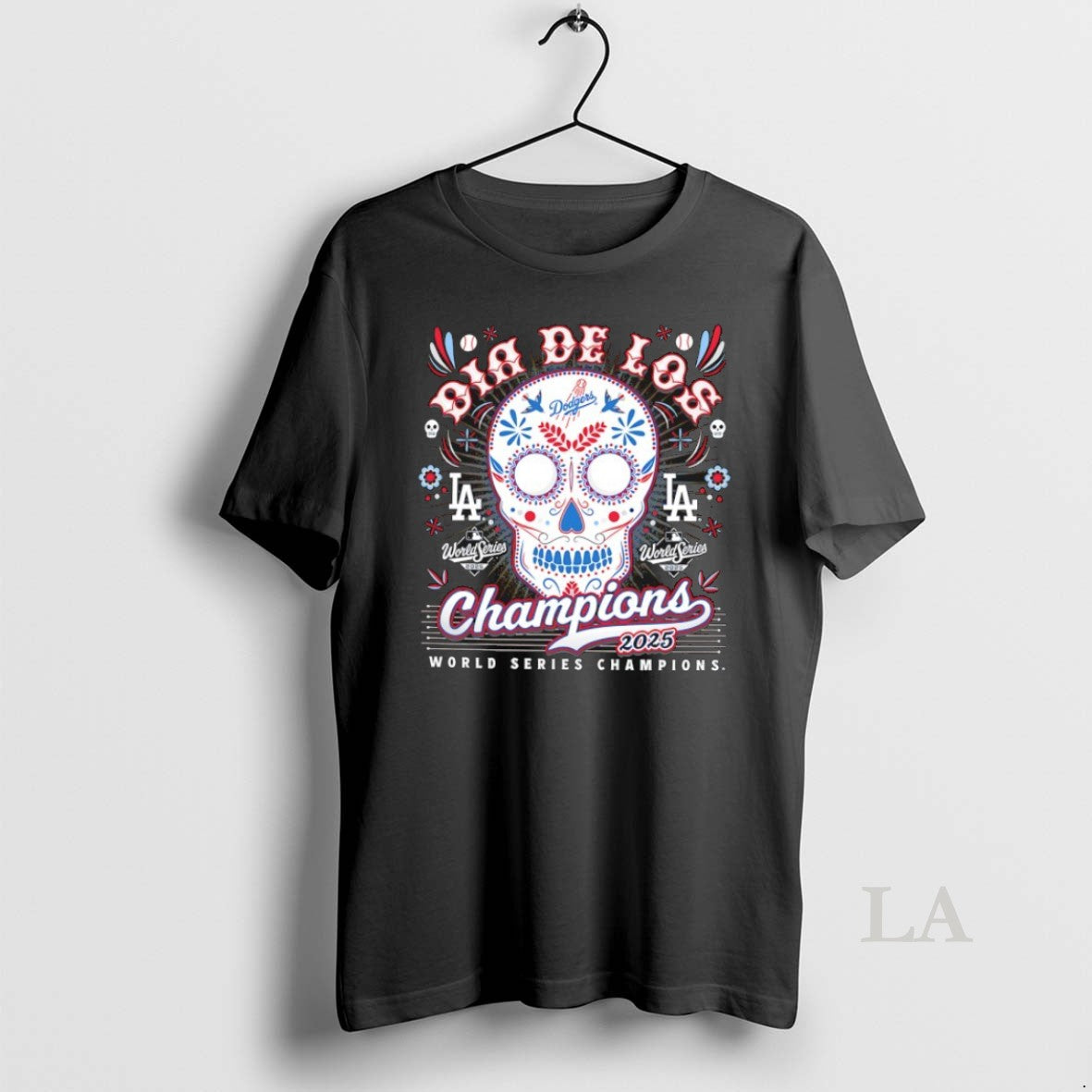 Original Los Angeles Dodgers 2025 World Series Champions Dia De Los Sugar Skull Shirt Hoodie Sweatshirt | PurePodTees.com
