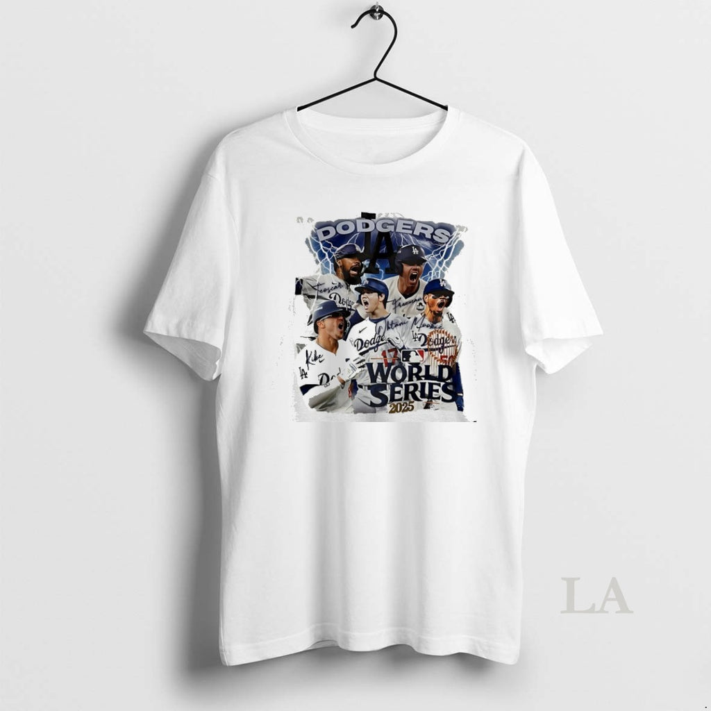 Original Los Angeles Dodgers 2025 World Series Champions Lightning Graphic Shirt Hoodie Sweatshirt | PurePodTees.com