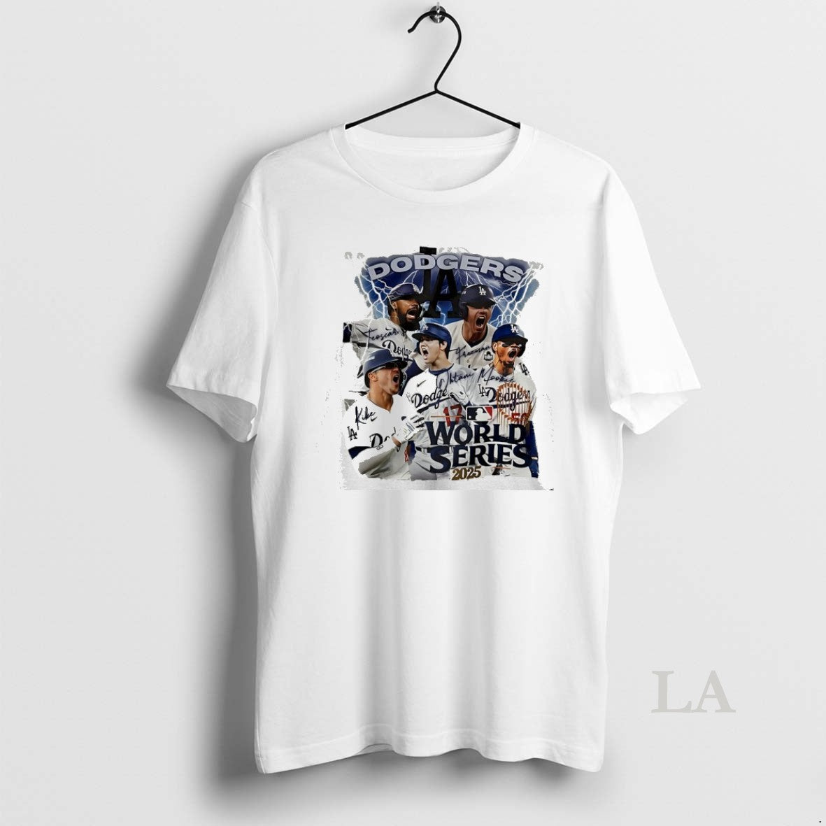 Original Los Angeles Dodgers 2025 World Series Champions Lightning Graphic Shirt Hoodie Sweatshirt | PurePodTees.com