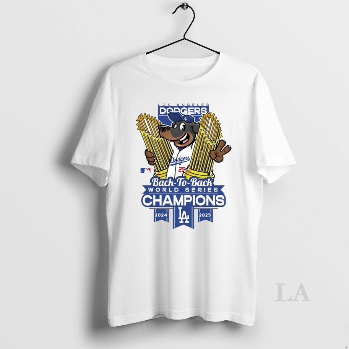 Original Los Angeles Dodgers 2025 Back To Back World Series Champions Mascot Trophy Shirt Hoodie Sweatshirt | PurePodTees.com