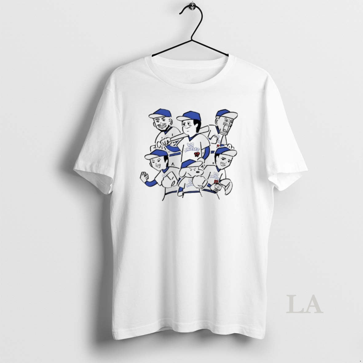 Original Los Angeles Dodgers 25 World Series Champs Player Caricature Shirt Hoodie Sweatshirt | PurePodTees.com