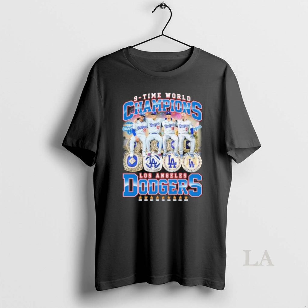 Original Los Angeles Dodgers 9 Time World Series Champions Shirt Hoodie Sweatshirt | PurePodTees.com