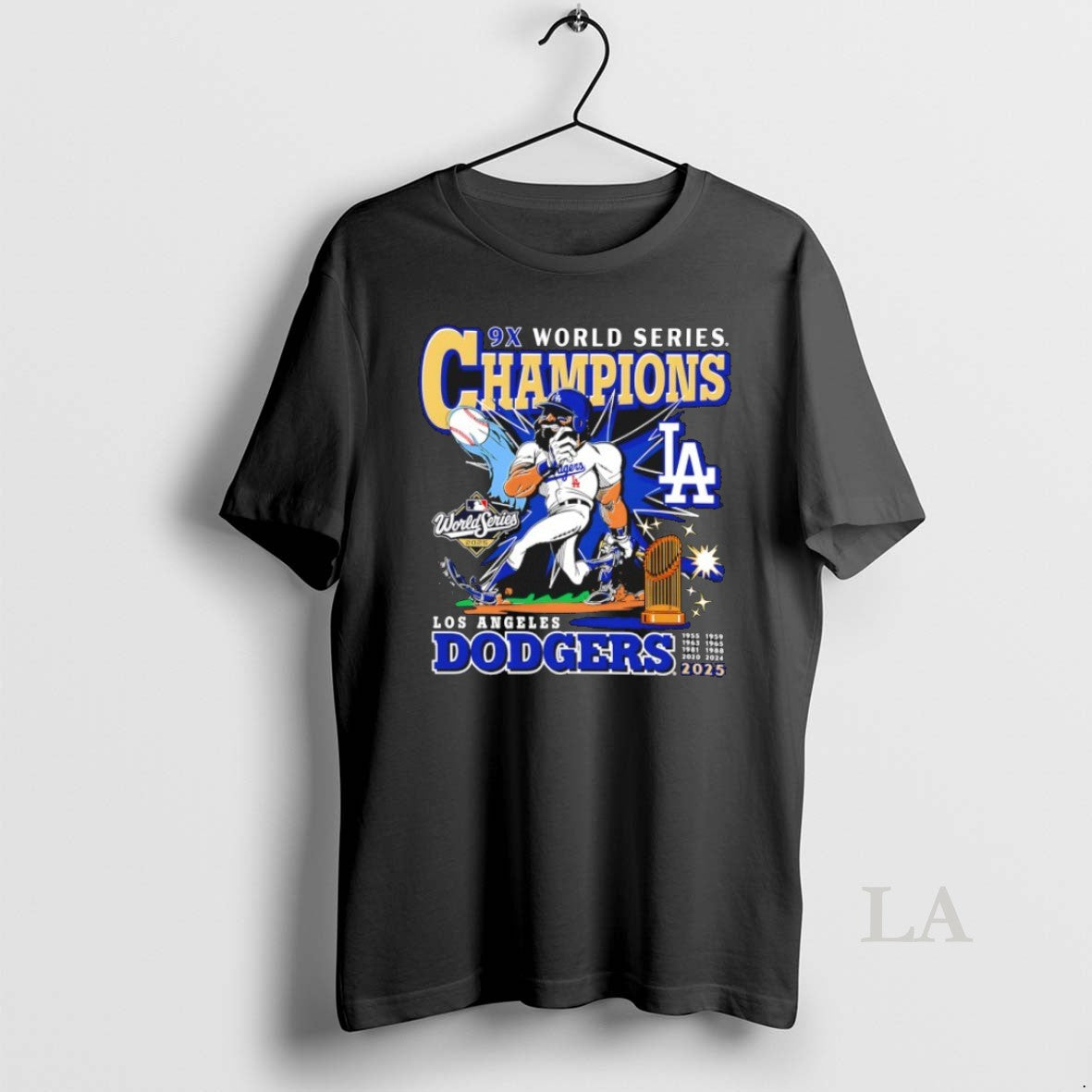 Original Los Angeles Dodgers 9x World Series Champions 2025 Player Cartoon Shirt Hoodie Sweatshirt | PurePodTees.com