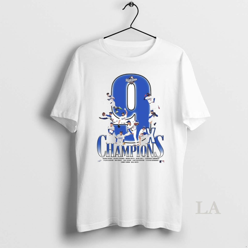Original Los Angeles Dodgers 9x World Series Champions Shirt Hoodie Sweatshirt | PurePodTees.com